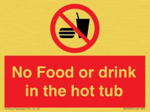 No Food or drink in the hot tub